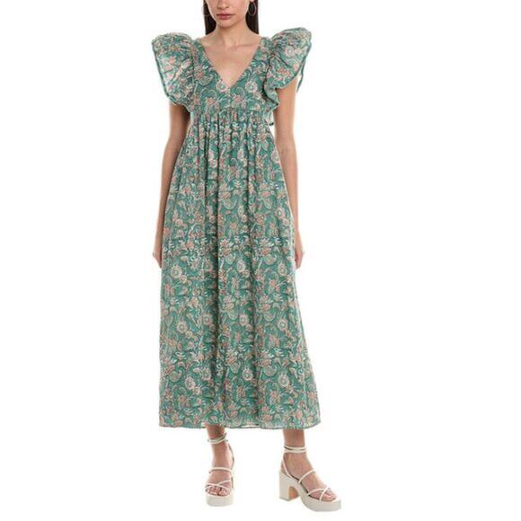 SAYLOR Dresses & Skirts - SAYLOR Ruffle Shouler Darya Maxi Dress // S